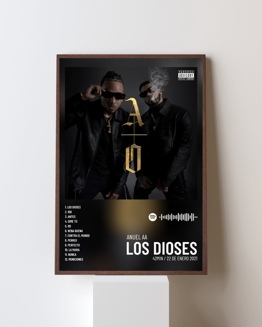Cuadro Los Dioses de Anuel AA – Estilo Spotify