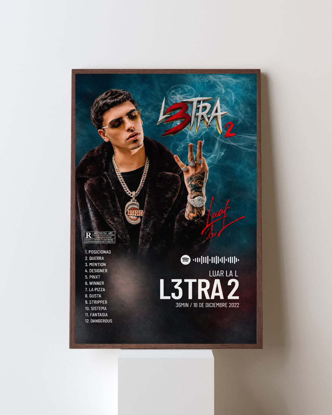 Cuadro L3TRA 2 de Luar La L –  Estilo Spotify