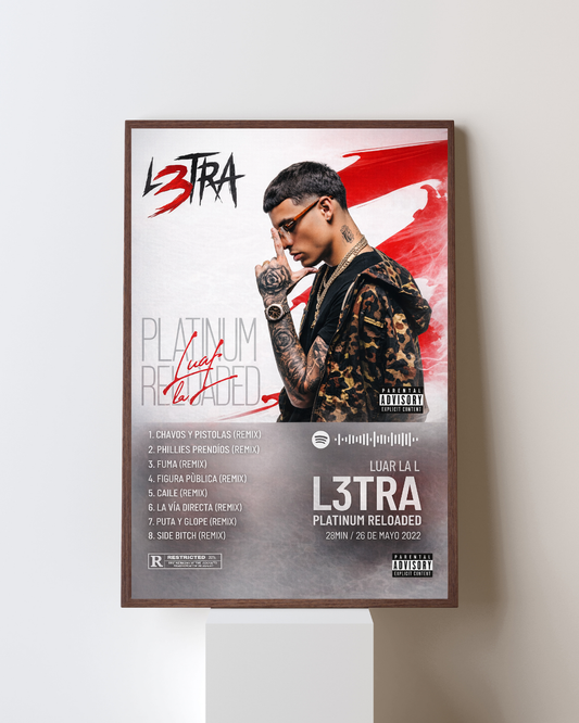 Cuadro L3TRA Platinum Reloaded de Luar La L  –  Estilo Spotify