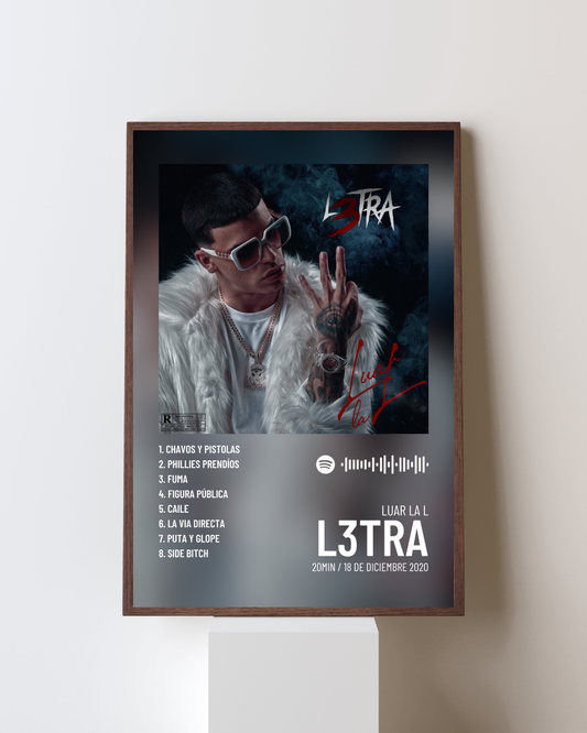 Cuadro L3tra de Luar La L –  Estilo Spotify
