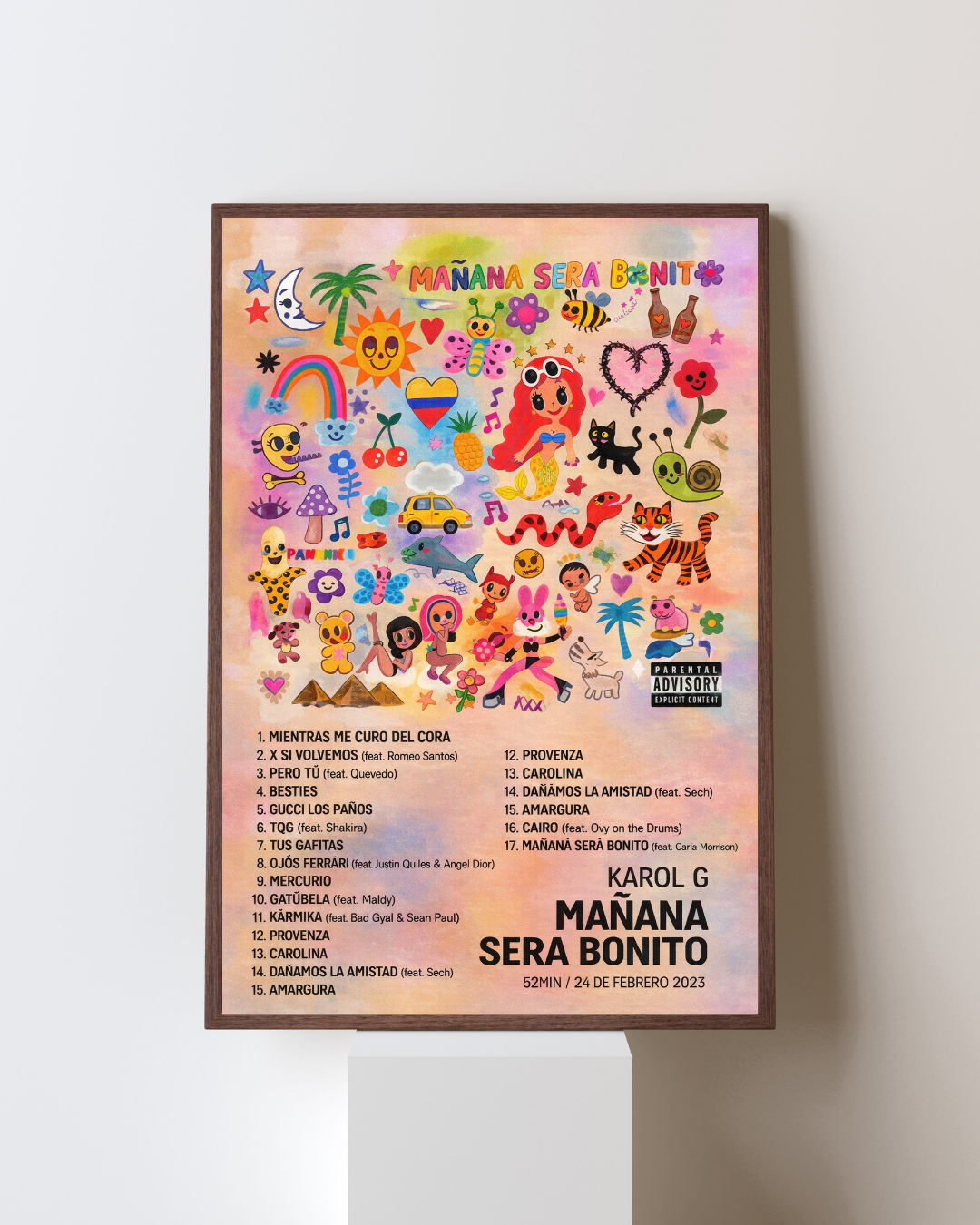 Cuadro Mañana Sera Bonito de Karol g –  Estilo Spotify